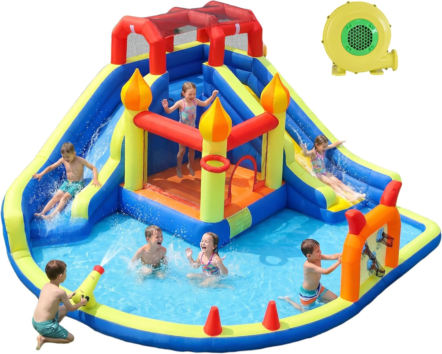 Kids Outdoor Jumping Castle - Детский надувной батут с двумя длинными