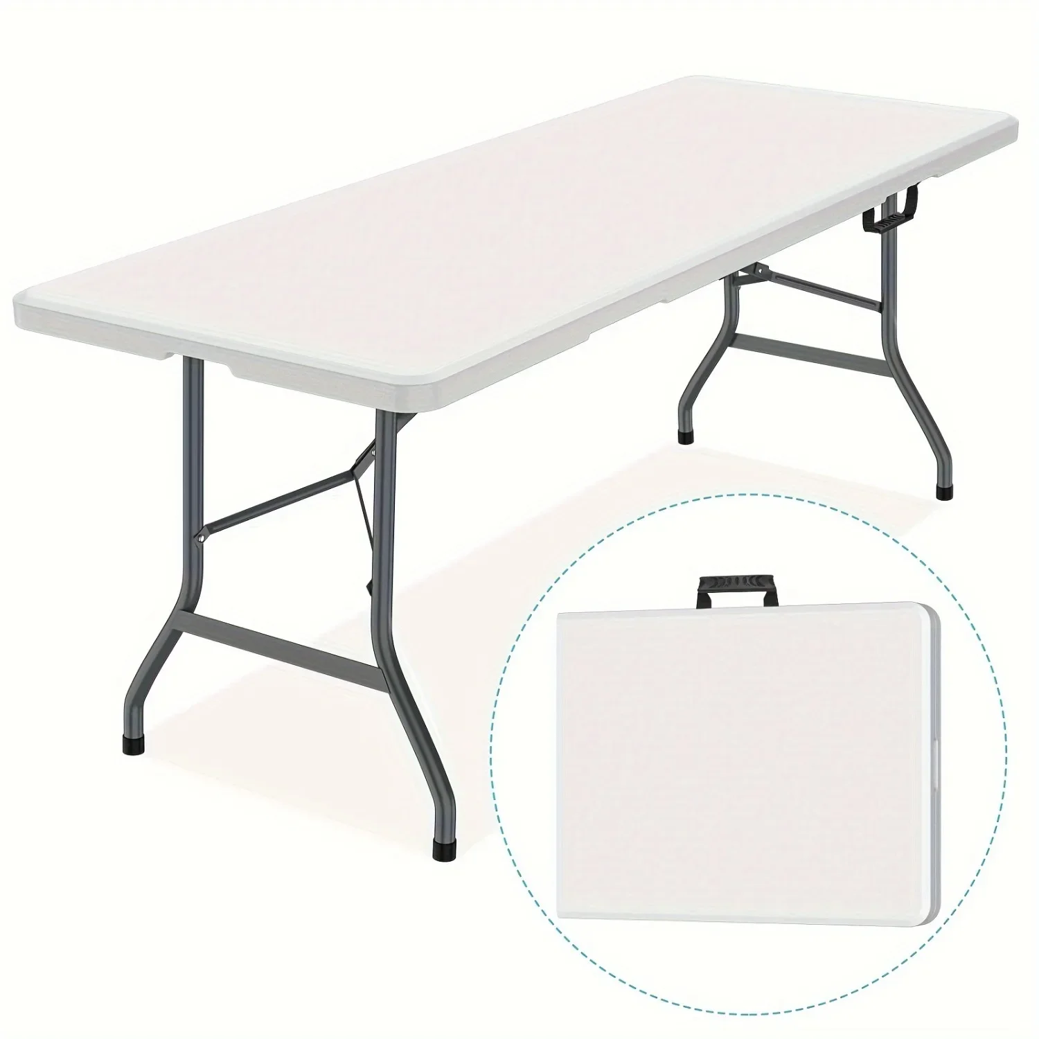Kids Outdoor Dining Table - Складной пластиковый стол 6 футов: Просторный,
