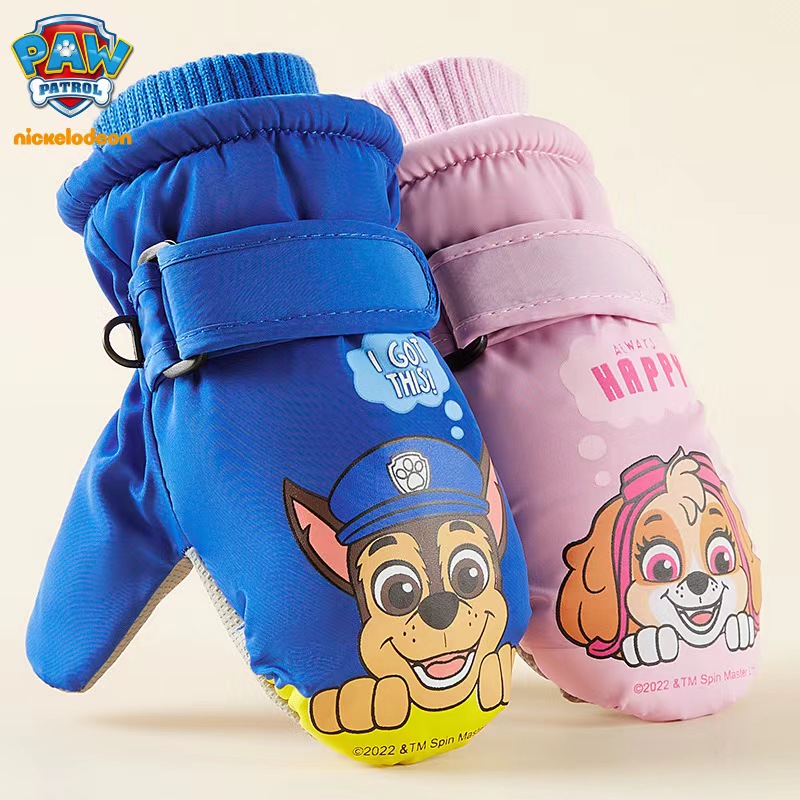 Kids Outdoor Gloves - Натуральные детские лыжные перчатки «Щенячий патруль»,