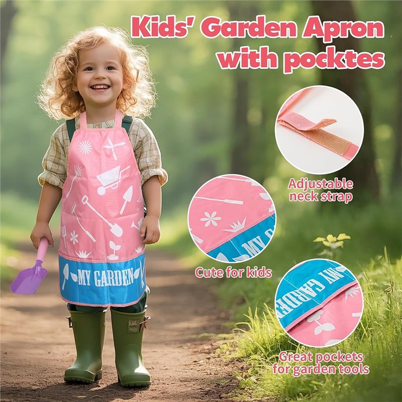 Kids Outdoor Garden Set - Набор детских садовых инструментов Superior-Kids розового