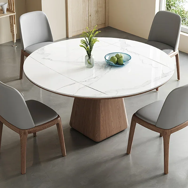 Kids Outdoor Dining Table - Раздвижной круглый обеденный стол в индустриальном