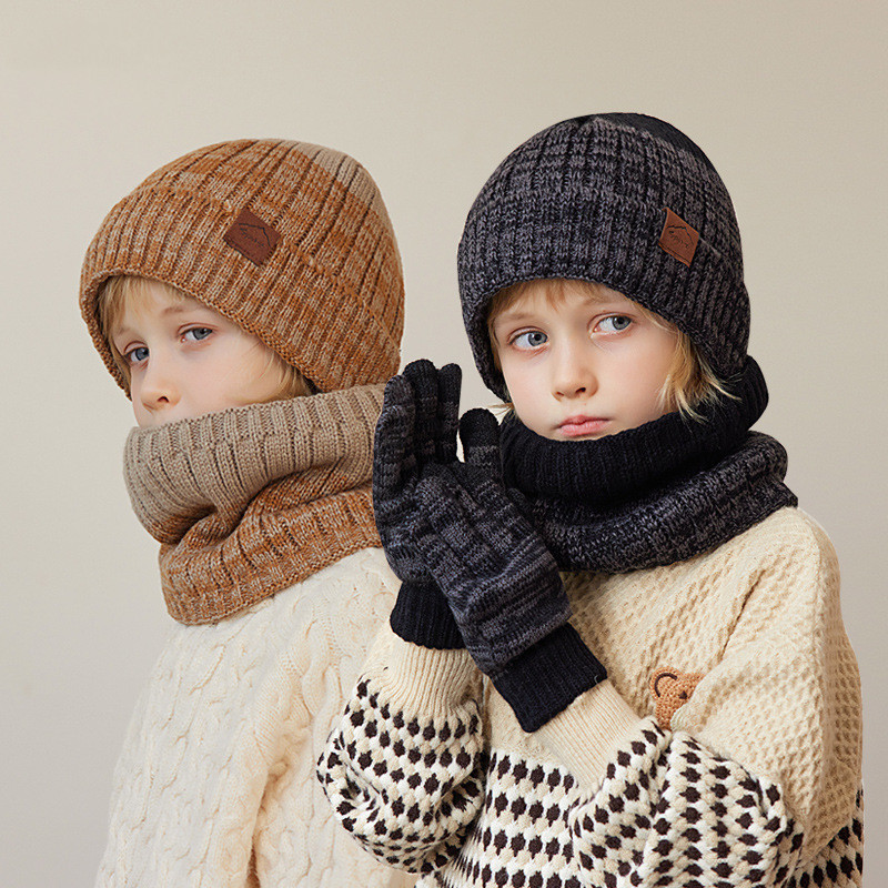 Kids Outdoor Gloves - 1 комплект, детские зимние вязаные перчатки