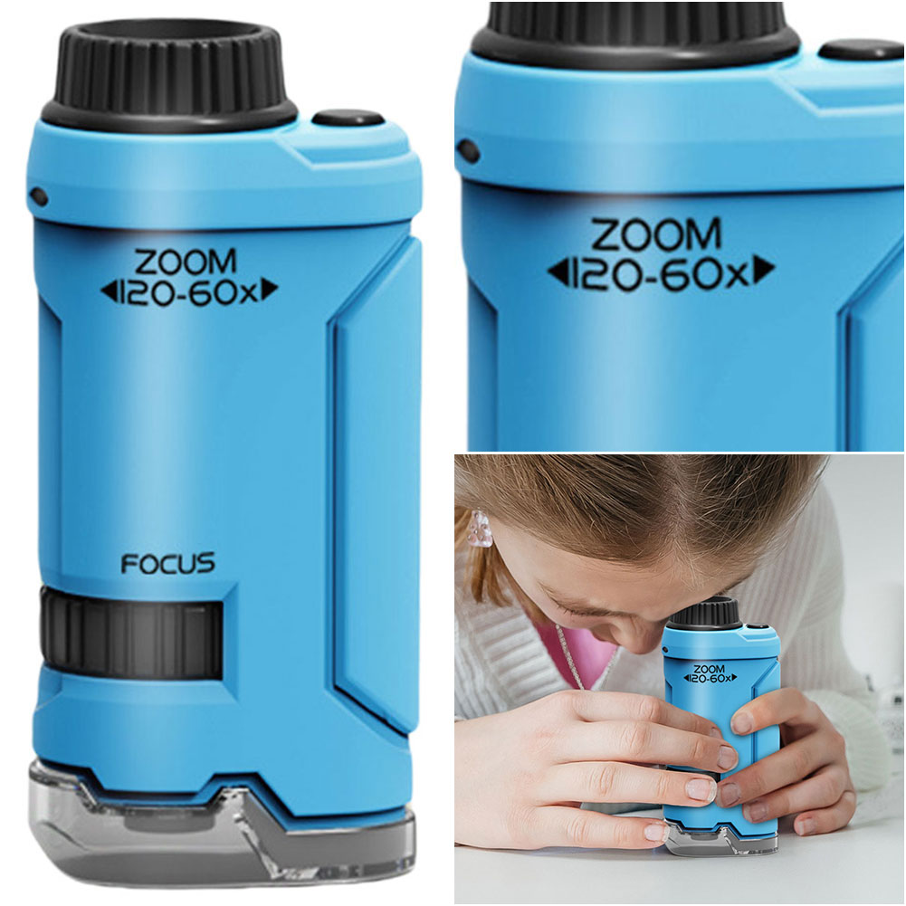 Kids Outdoor Microscope - Новый ручной микроскоп 60x-120x со светодиодной