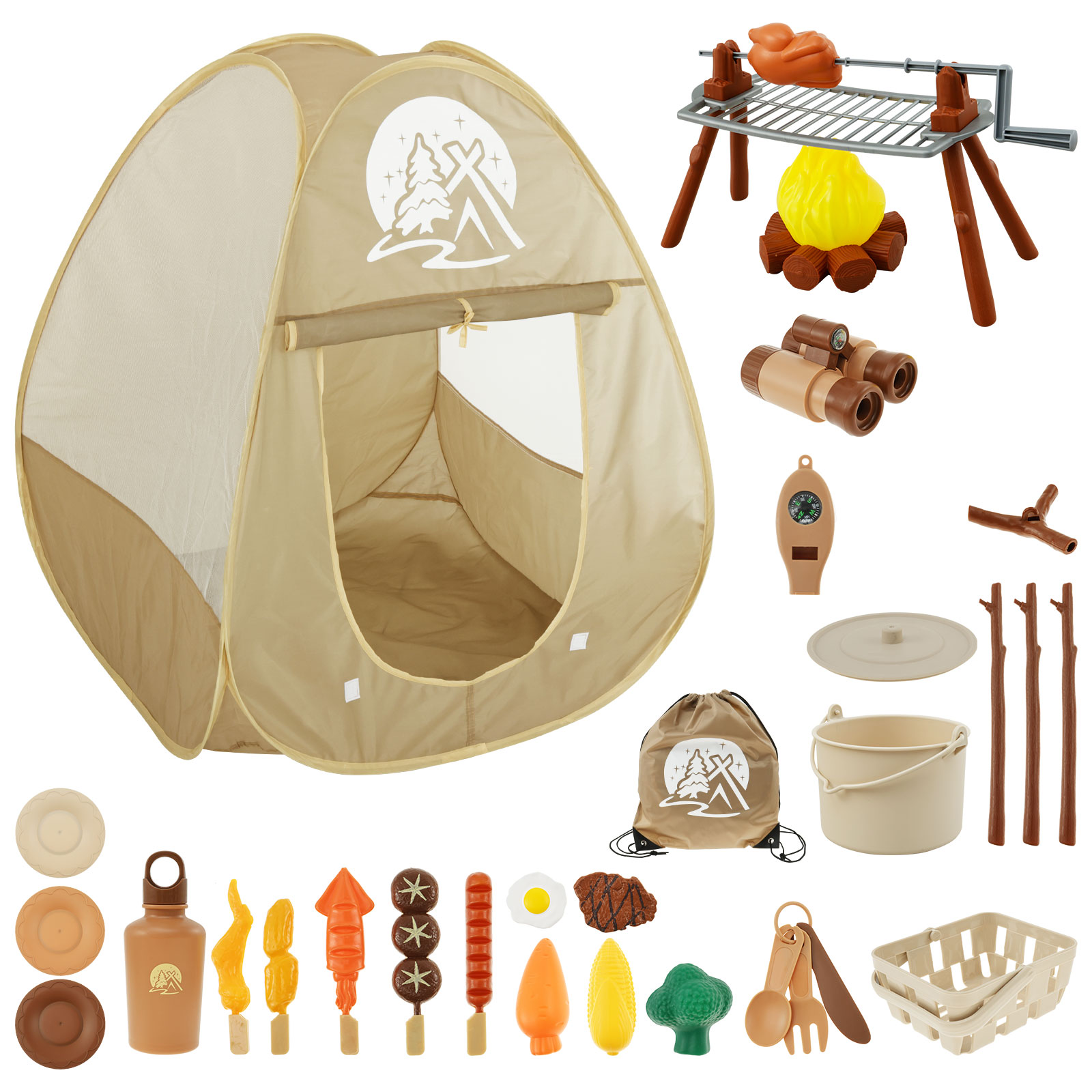 Kids Outdoor Teepee - Детский набор игрушек для кемпинга, палатка,