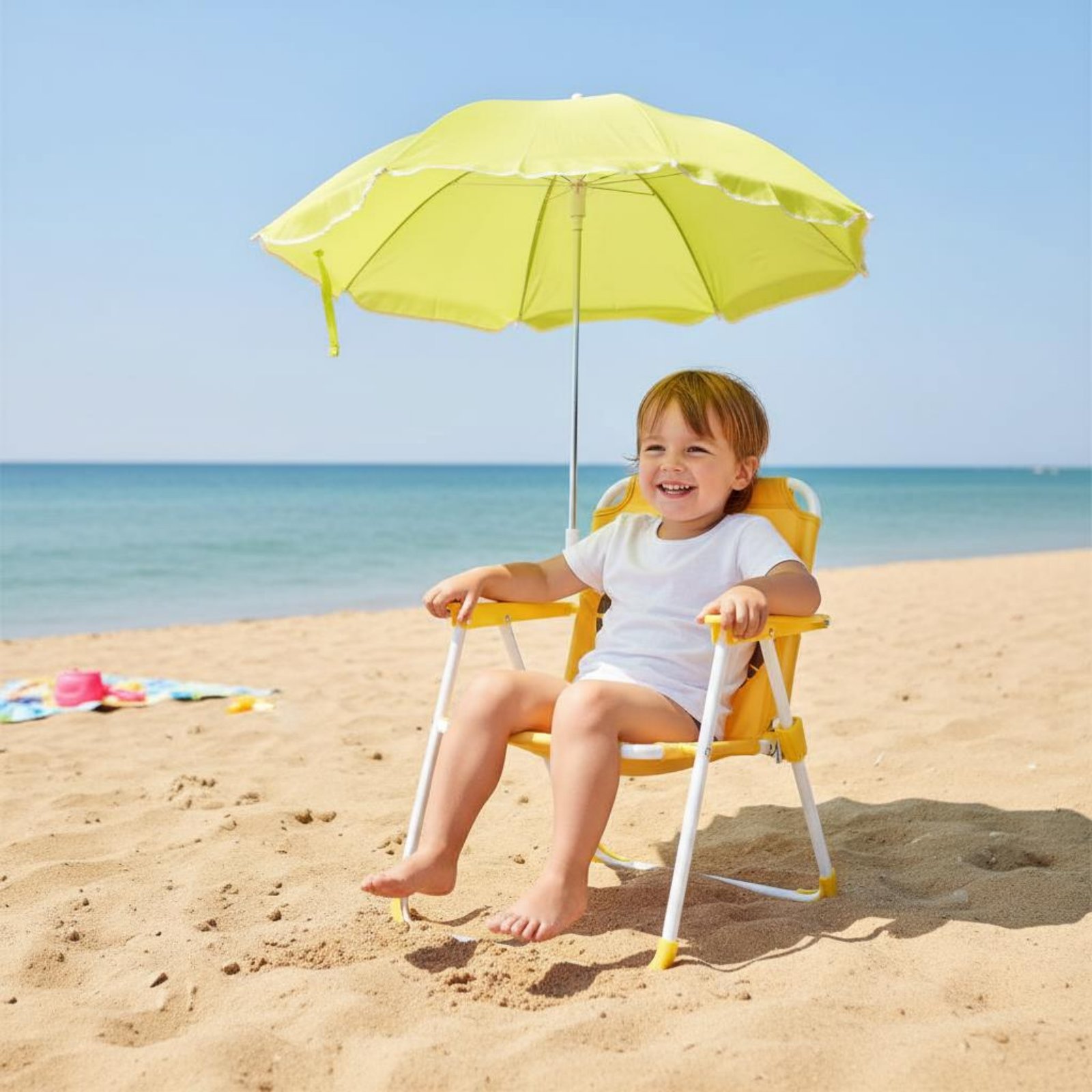 Kids Outdoor Umbrella Chair - Детский портативный стульчик с солнцезащитным козырьком,