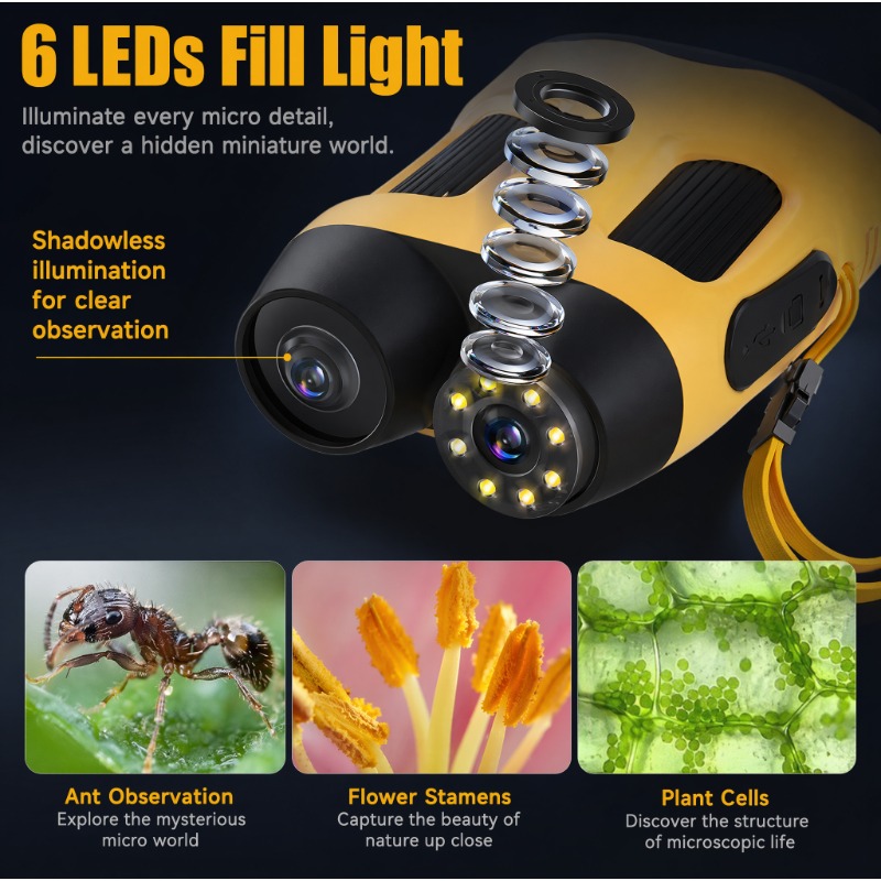 Цифровая камера-микроскоп 4K 1 – обзор и цена Kids Outdoor Microscope