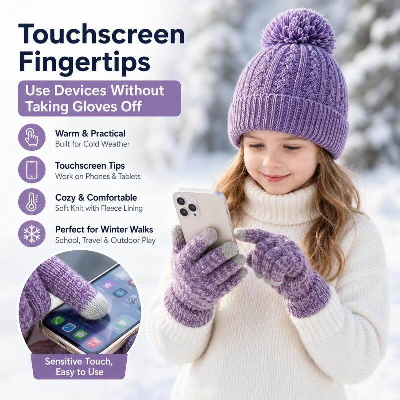 Детская зимняя вязаная шапка с – обзор и цена Kids Outdoor Gloves