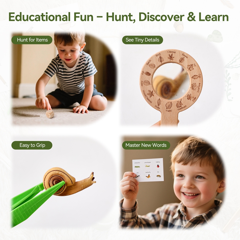Деревянный набор для поиска со – обзор и цена Kids Outdoor Explorer Set