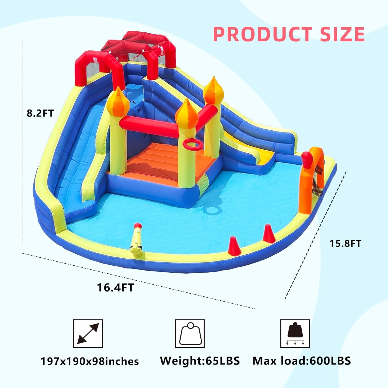 Детский надувной батут с двумя – обзор и цена Kids Outdoor Jumping Castle