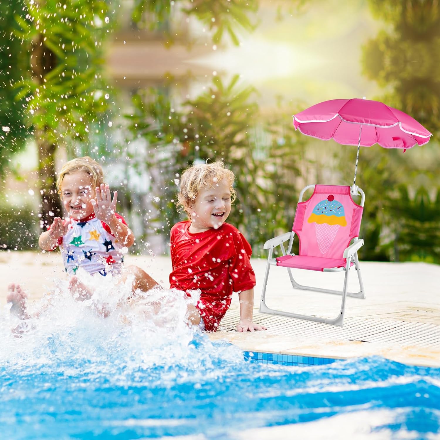 1 комплект, складной шезлонг с – обзор и цена Kids Outdoor Umbrella Chair