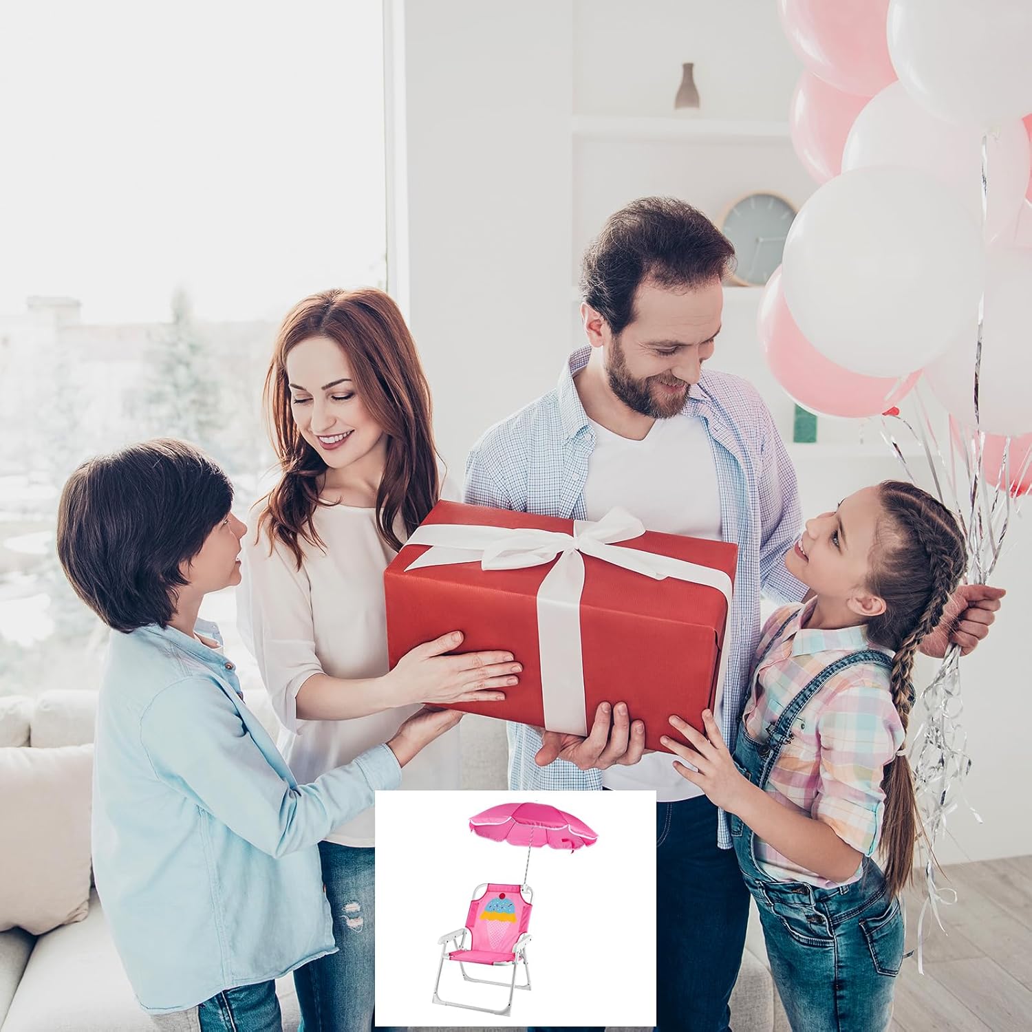 1 комплект, складной шезлонг с – обзор и цена Kids Outdoor Umbrella Chair