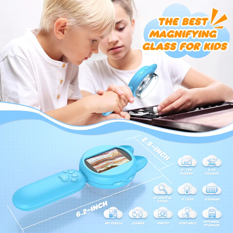 2-дюймовый цифровой IPS-микрос – обзор и цена Kids Outdoor Microscope