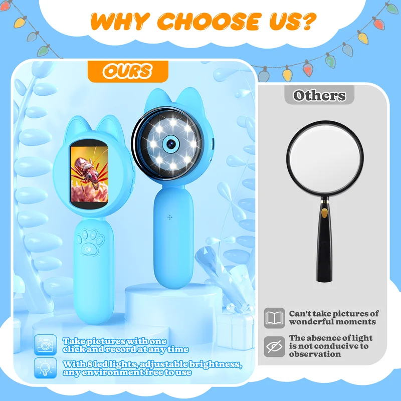 2-дюймовый цифровой IPS-микрос – обзор и цена Kids Outdoor Microscope
