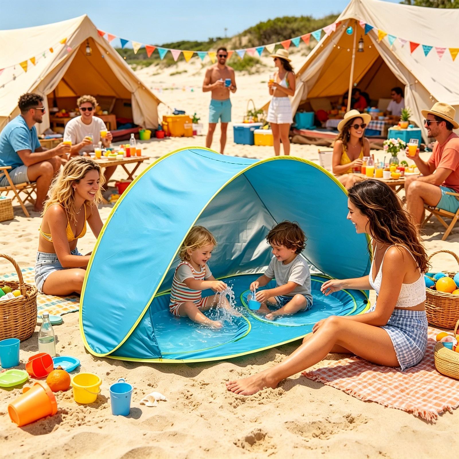 Детская пляжная палатка с защи – обзор и цена Kids Outdoor Teepee