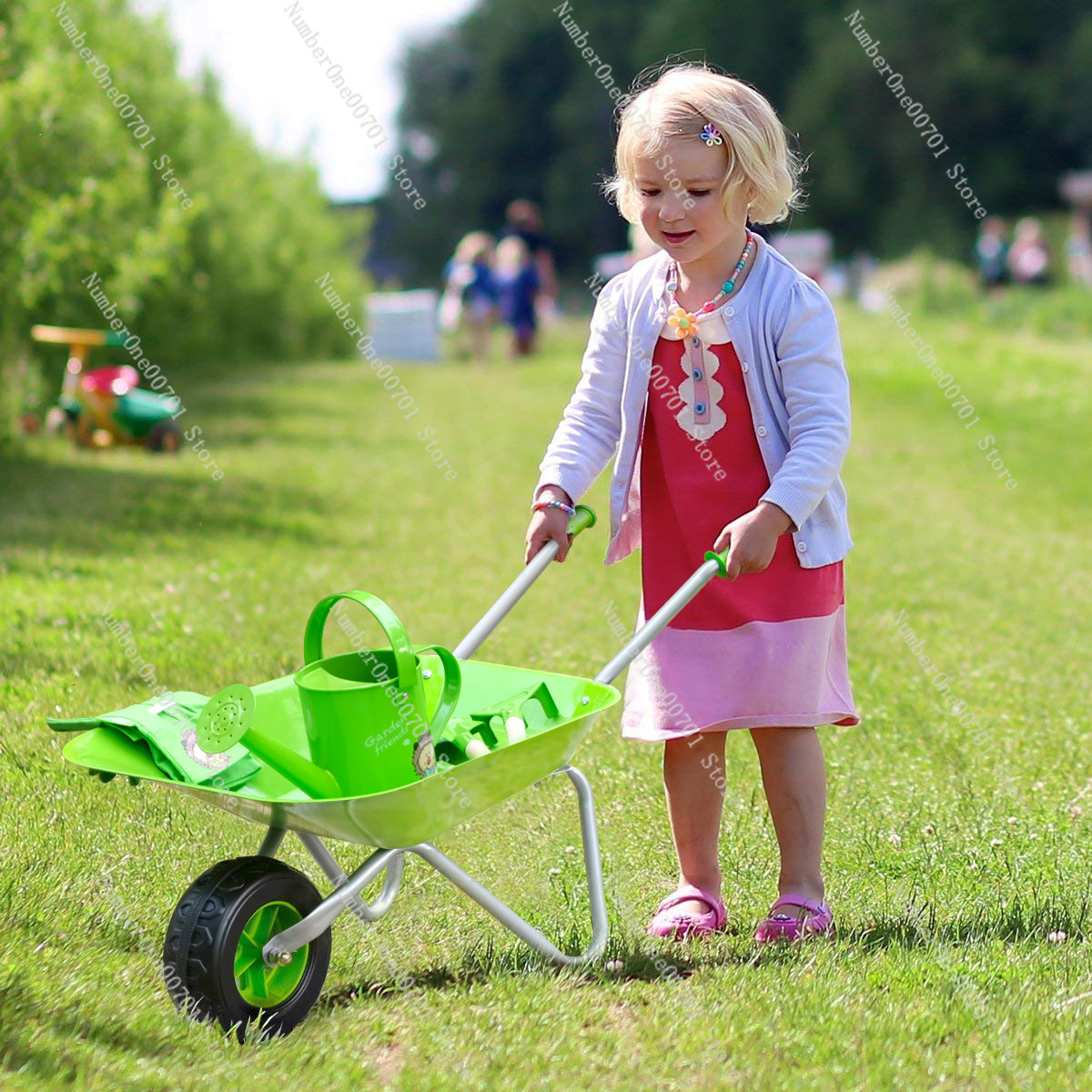 Детская уличная тачка, зеленый – обзор и цена Kids Outdoor Garden Set