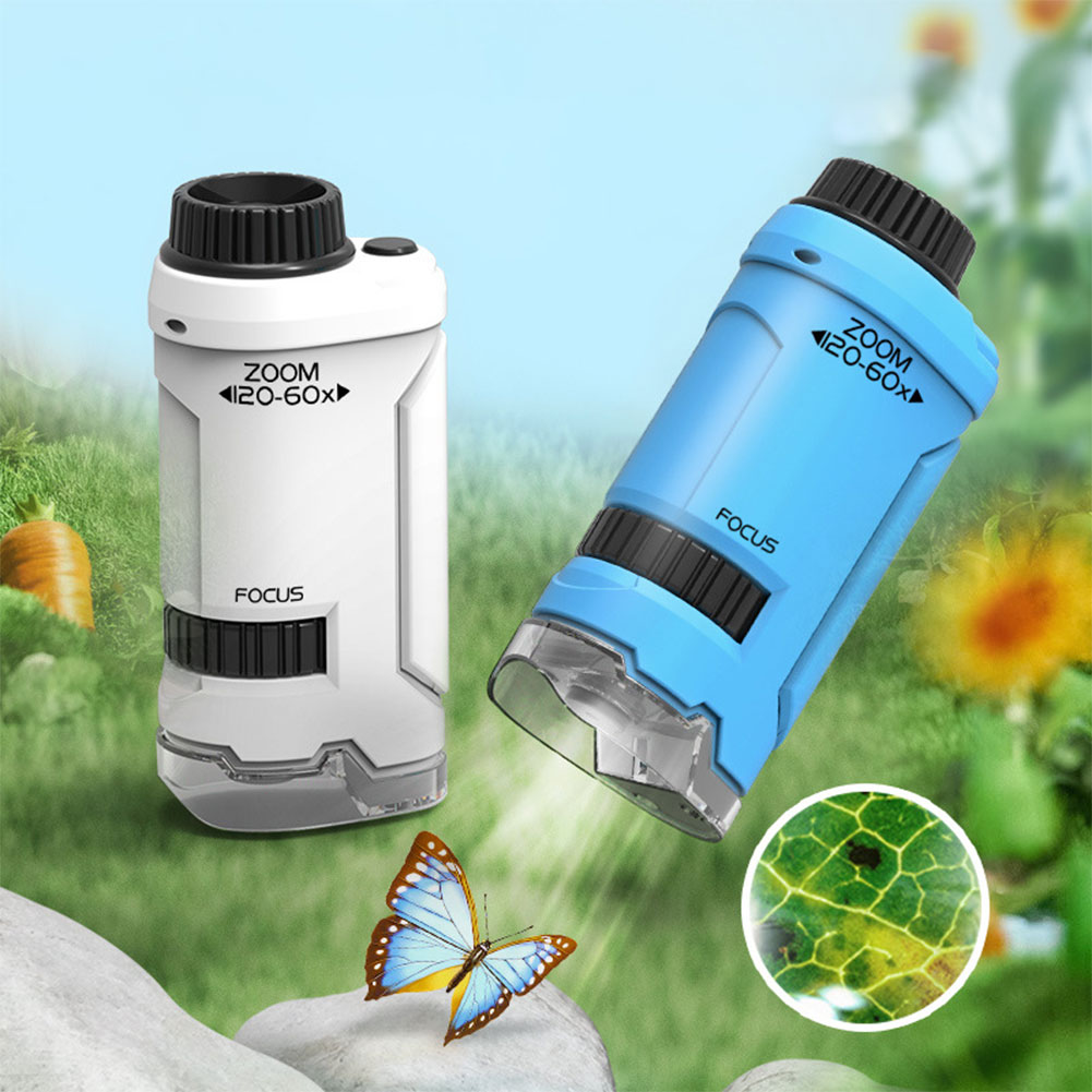 Новый ручной микроскоп 60x-120 – обзор и цена Kids Outdoor Microscope
