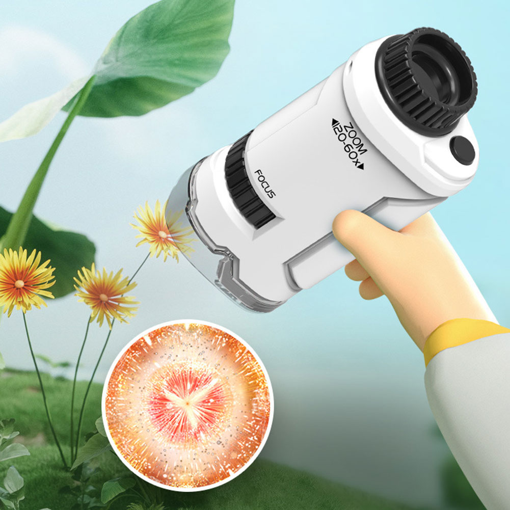 Новый ручной микроскоп 60x-120 – обзор и цена Kids Outdoor Microscope